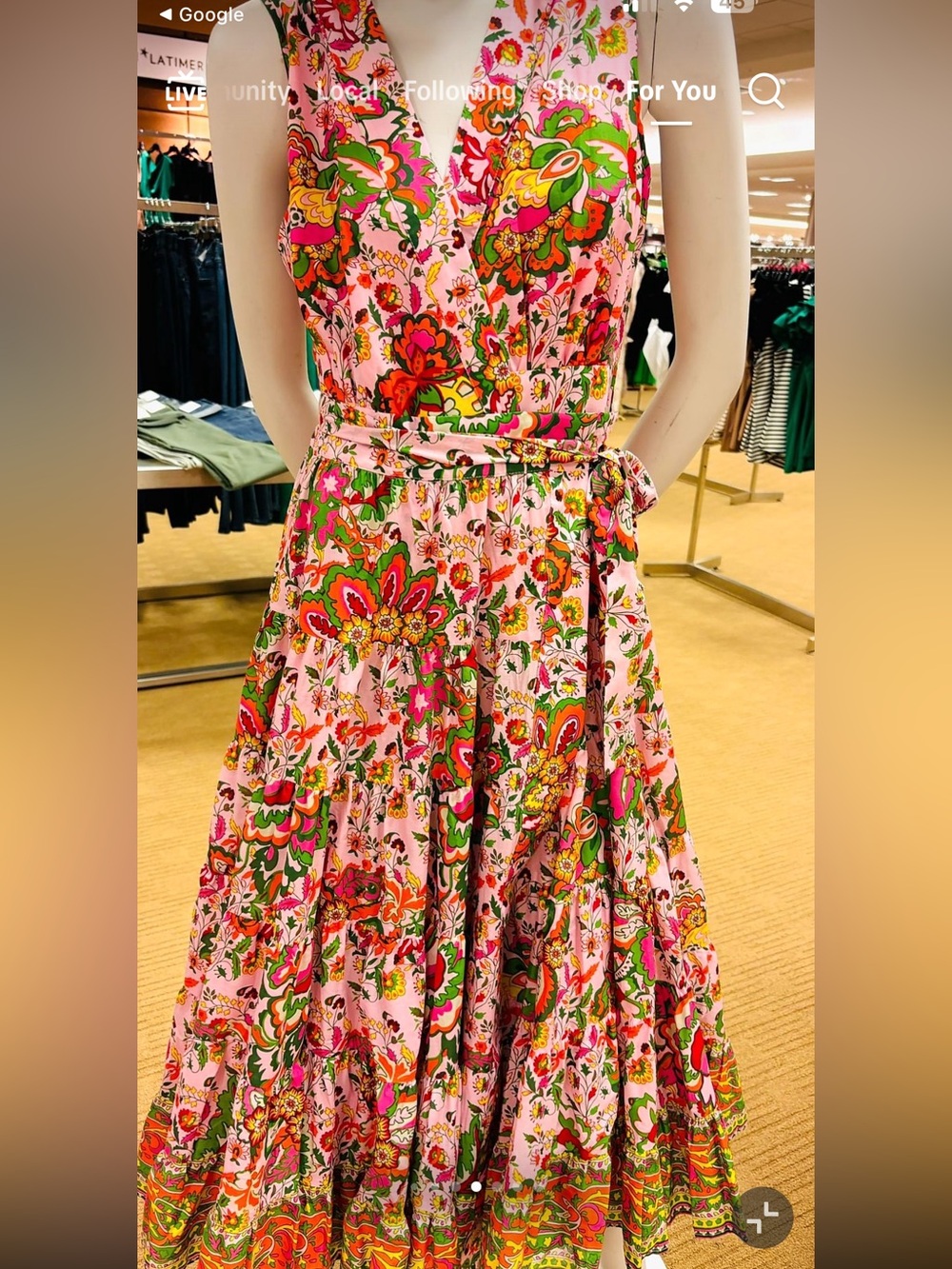 gibson and latimer floral print midi dress